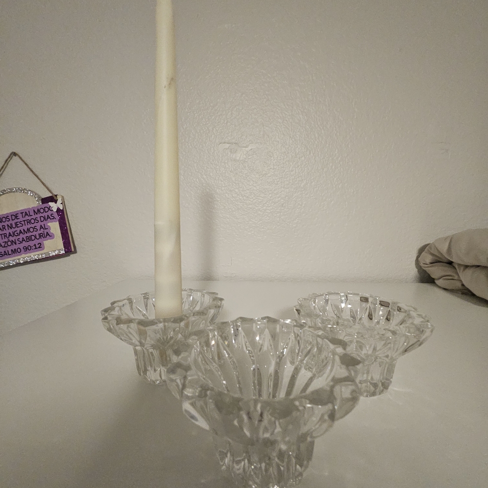 Elegant Crystal Candle Holder Set